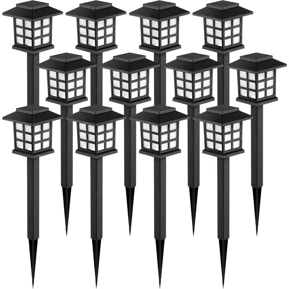 12 Pack LED Solar Lights Outdoor Waterproof, Solar Walkway Lights Maintain 10 Hours of Lighting