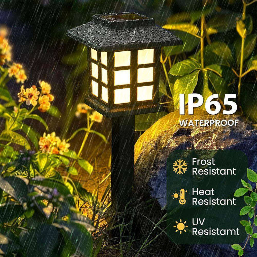12 Pack LED Solar Lights Outdoor Waterproof, Solar Walkway Lights Maintain 10 Hours of Lighting